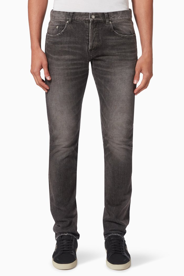 

Slim-fit Jeans in Vintage Denim, Grey