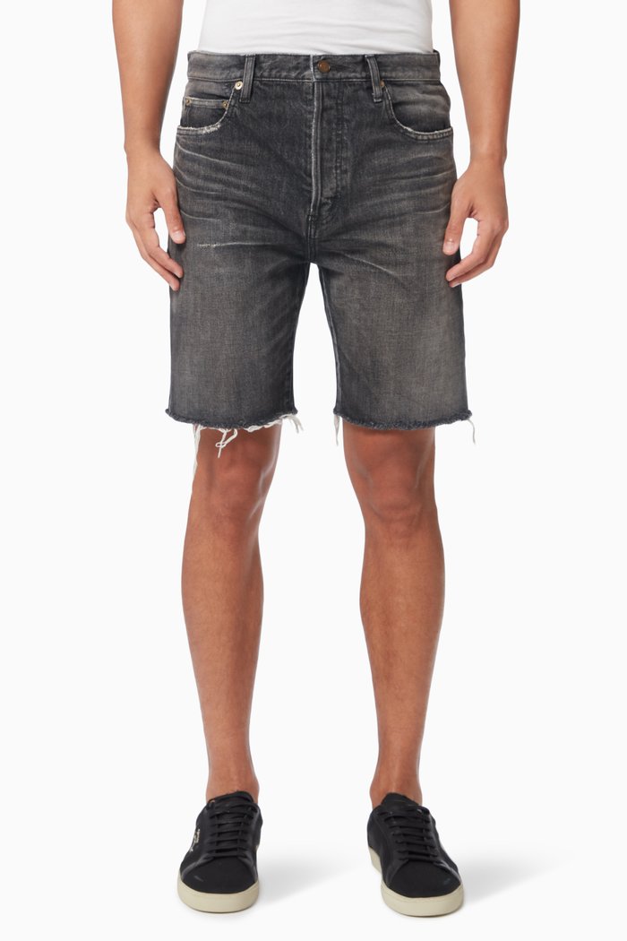 

Straight Fit Shorts in Denim, Black