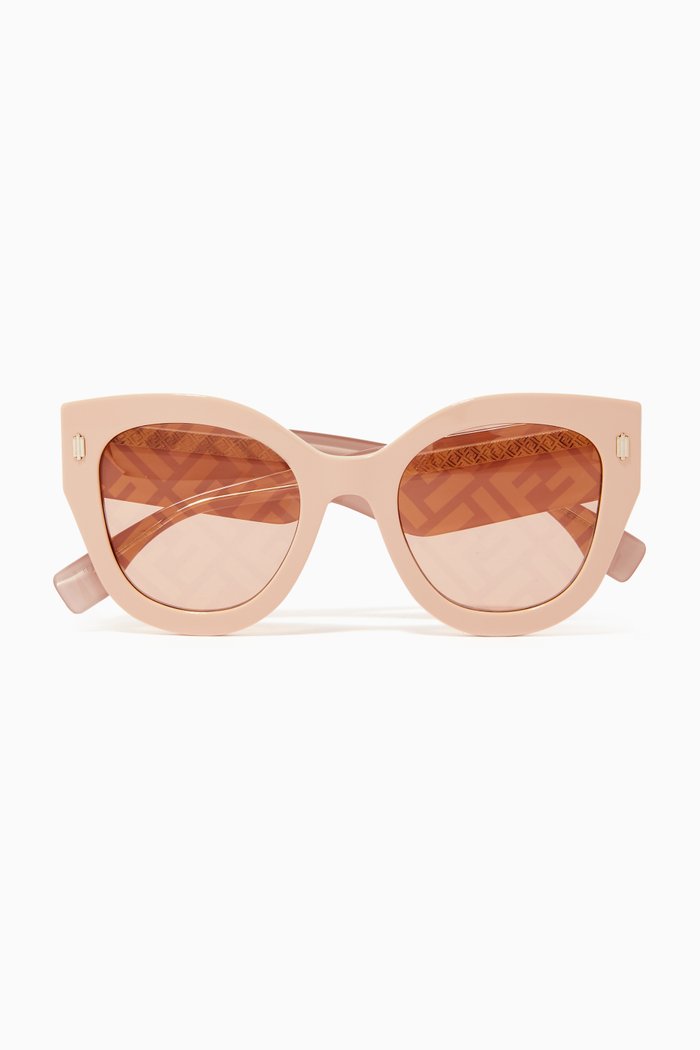 

FF Cat-eye Sunglasses in Acetate, Pink