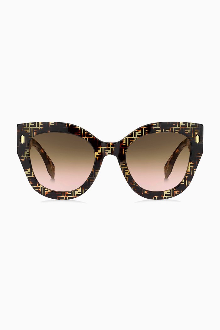 

Cat-eye Sunglasses in FF Acetate, Brown
