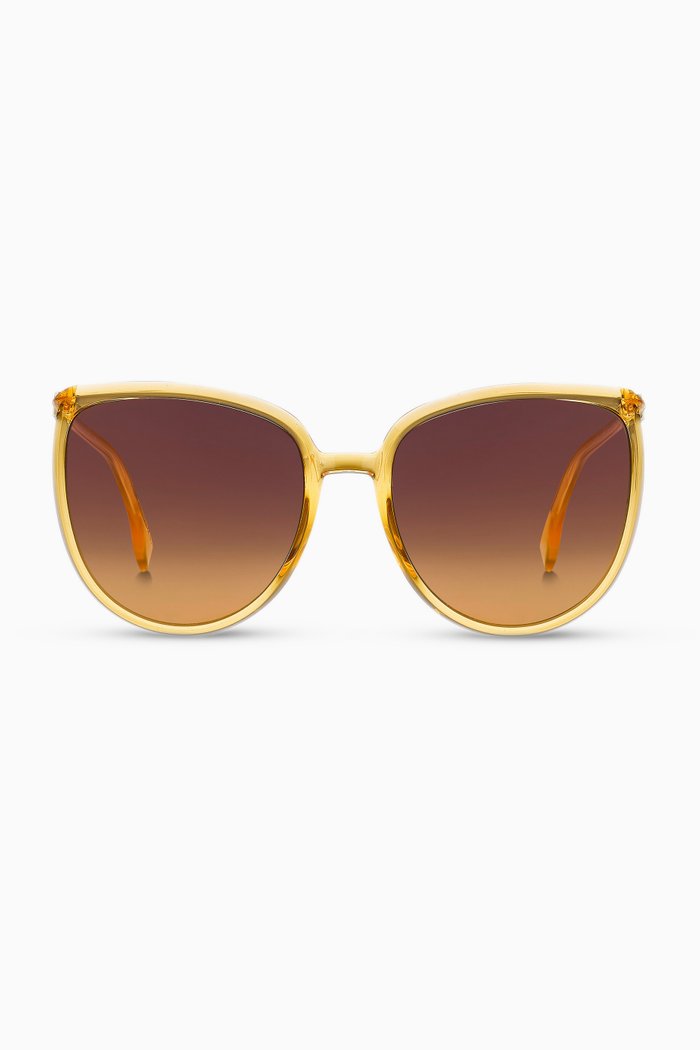 

Cat-Eye Sunglasses in Acetate, Yellow