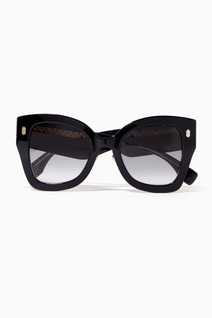 

Cat-eye Sunglasses in Acetate, Black