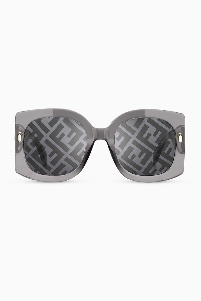 

FF Square Sunglasses in Acetate, Grey
