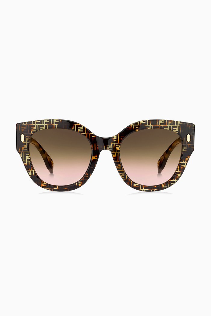 

Cat-eye Sunglasses in FF Acetate, Brown