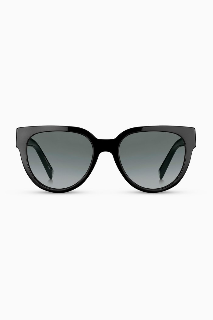 Cat-Eye Sunglasses, Black
