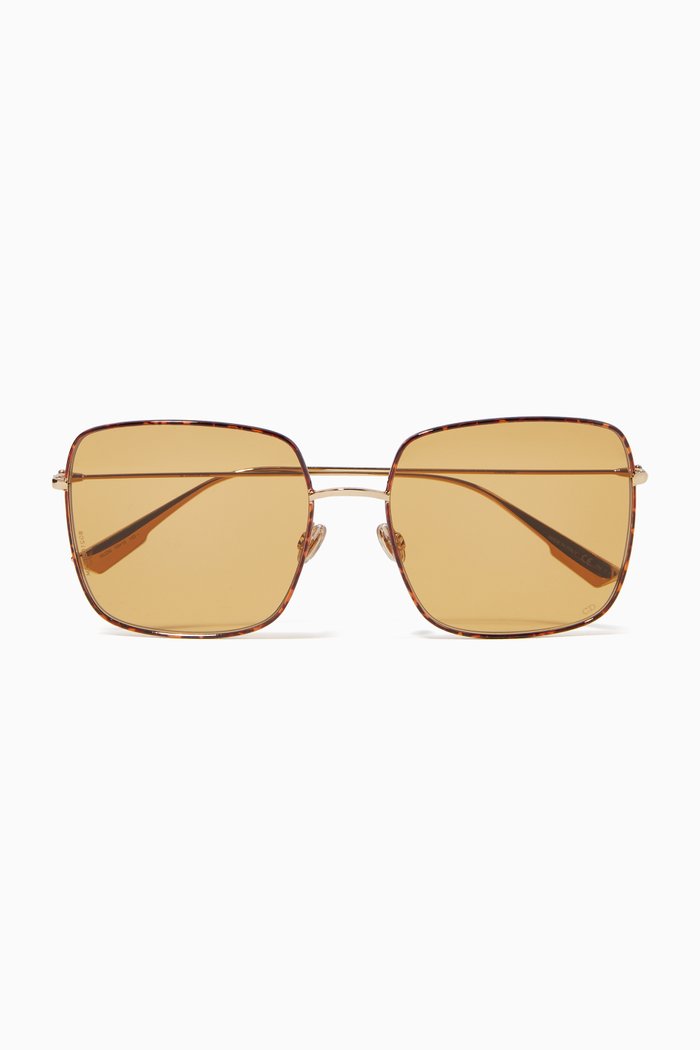 

DiorStellaire1 Square Sunglasses in Acetate and Metal, Brown