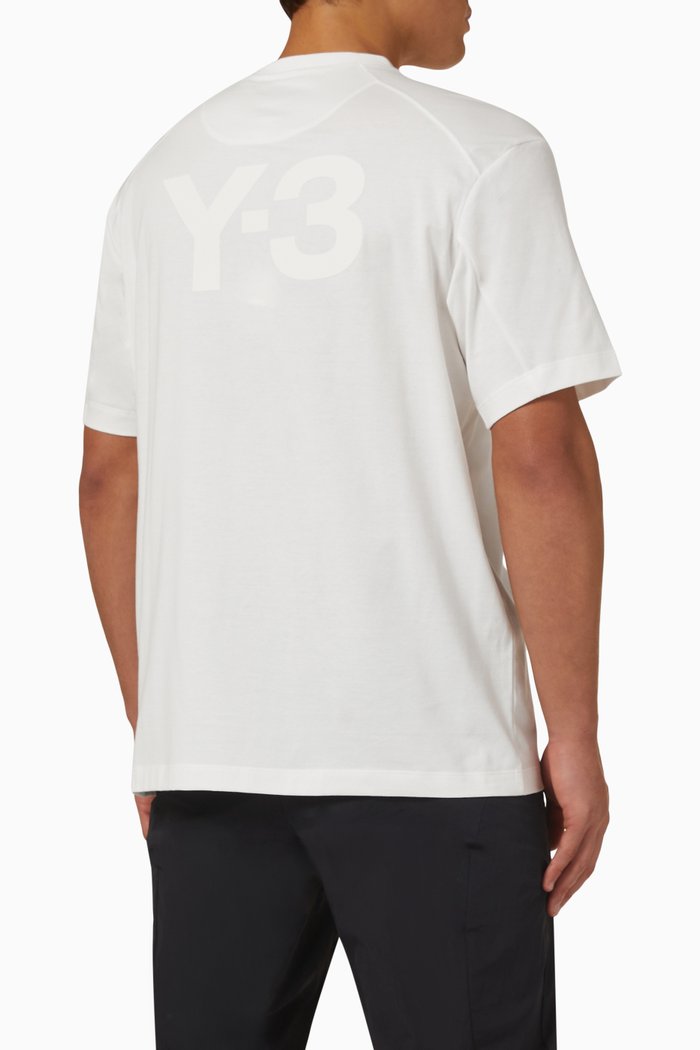 Back Logo T-shirt in Cotton Jersey, White