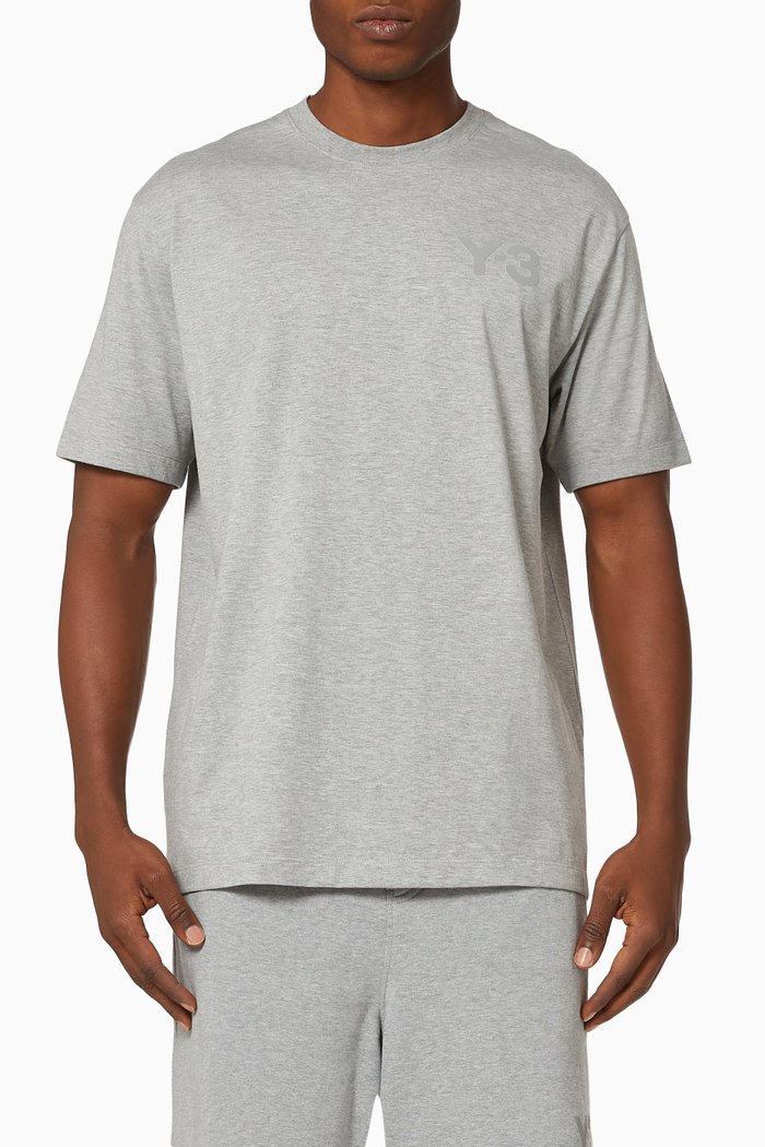 

M Classic Chest Logo Cotton T-shirt, Grey
