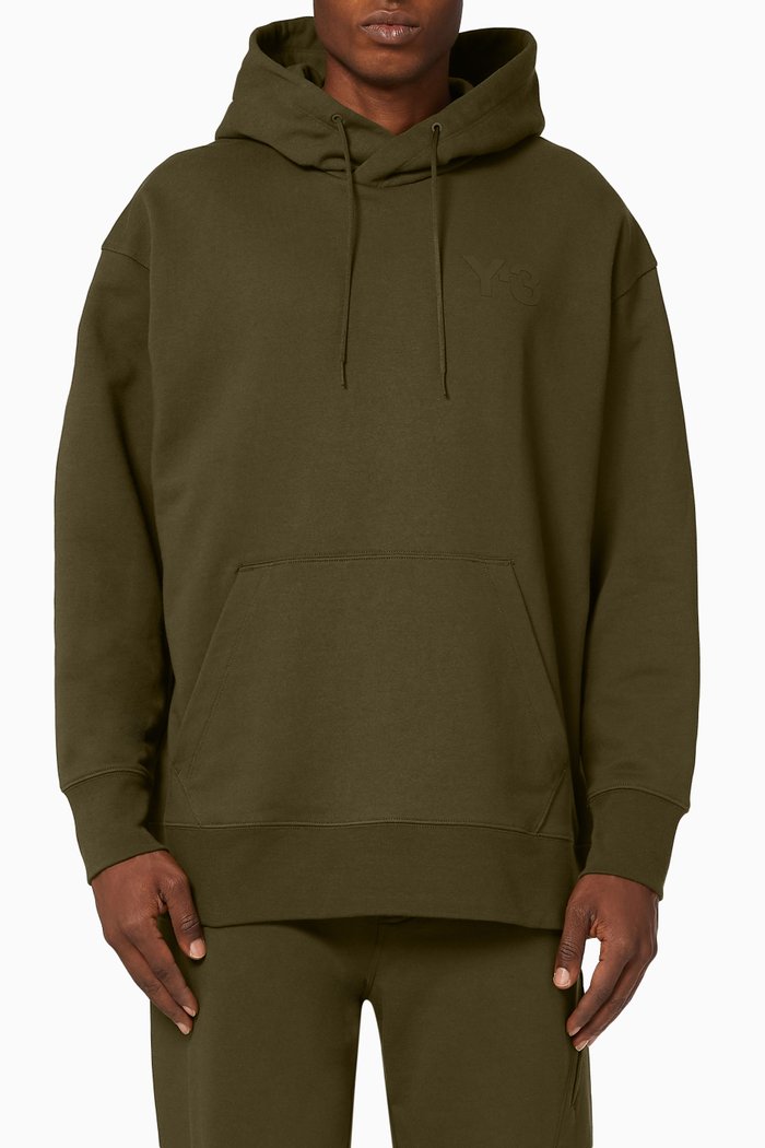 

M Classic Chest Logo Cotton Hoodie, Green