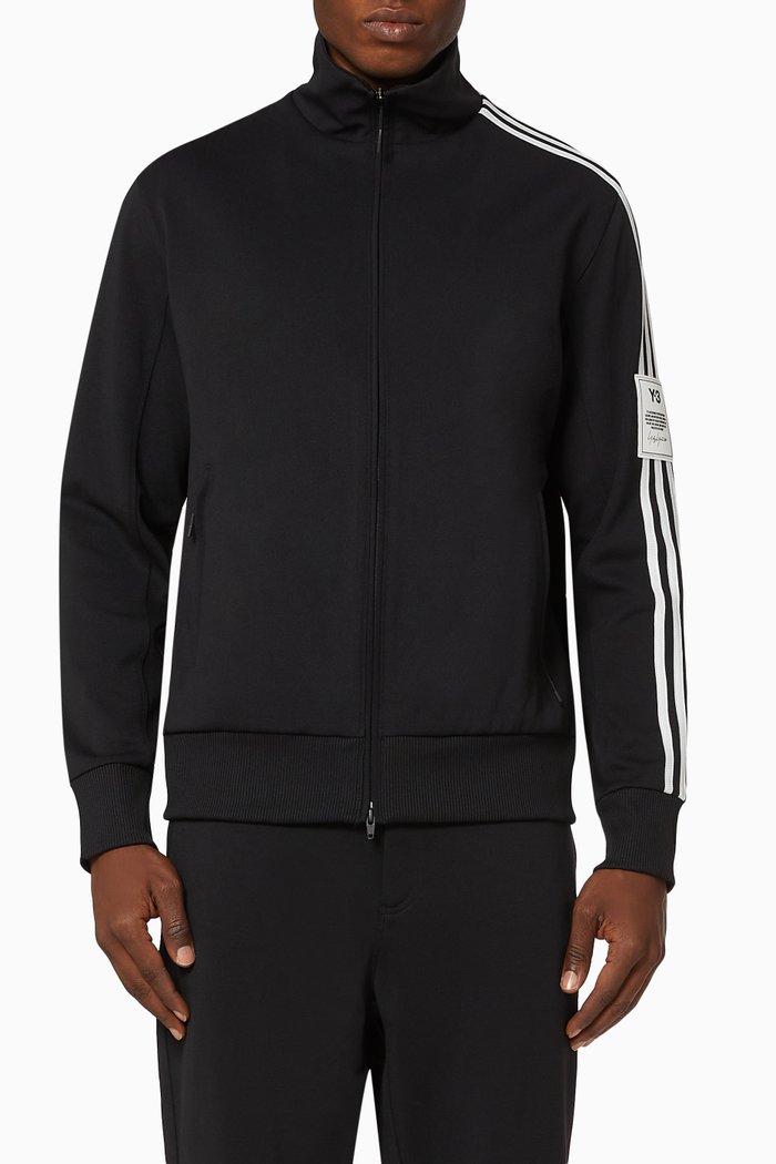 

M 3 Striped Nylon Jacquard Track Jacket, Black