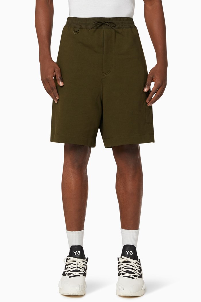 

M Classic Cotton Terry Utility Shorts, Green