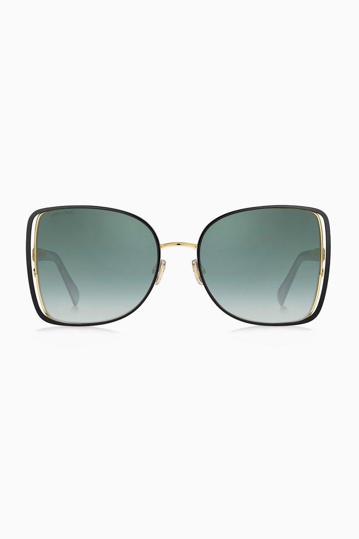 

Frieda Square Sunglasses, Black