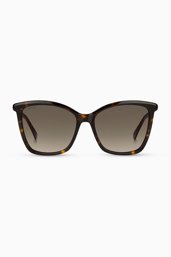 

Ali Square Sunglasses with Swarovski Crystals, Brown