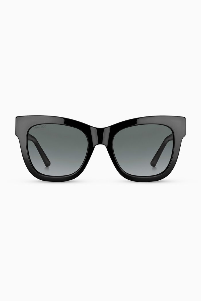 

Jan Square Sunglasses with JC Logo, Black
