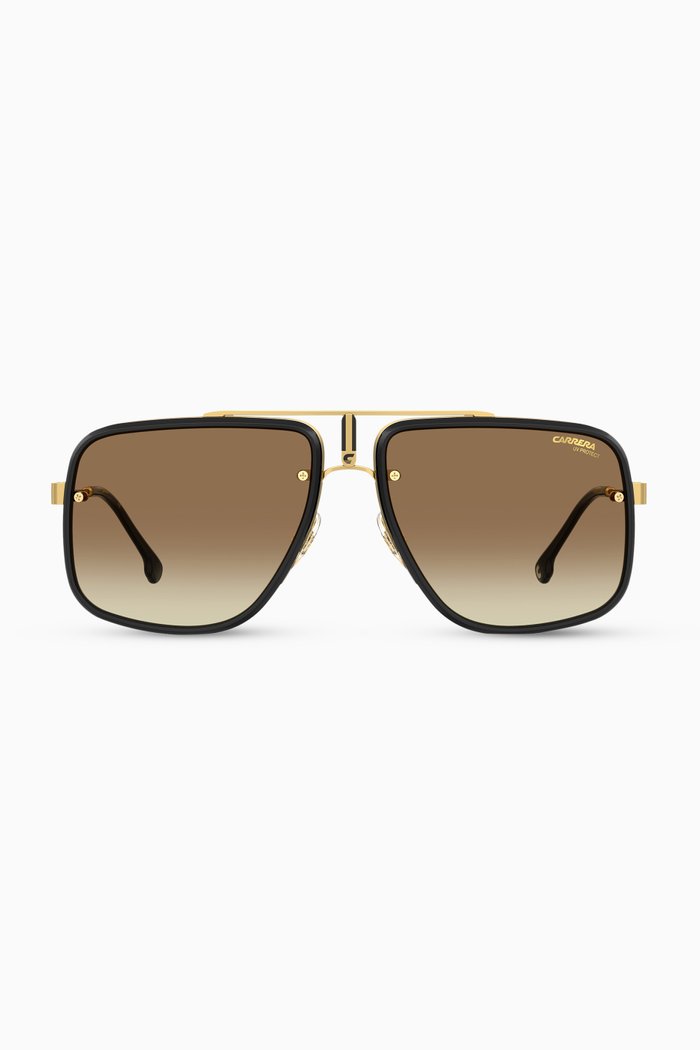 

Glory II D-Shape Sunglasses in Metal, Gold