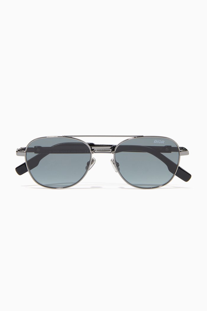 

DiorStreet2 Sunglasses in Acetate and Metal, Silver