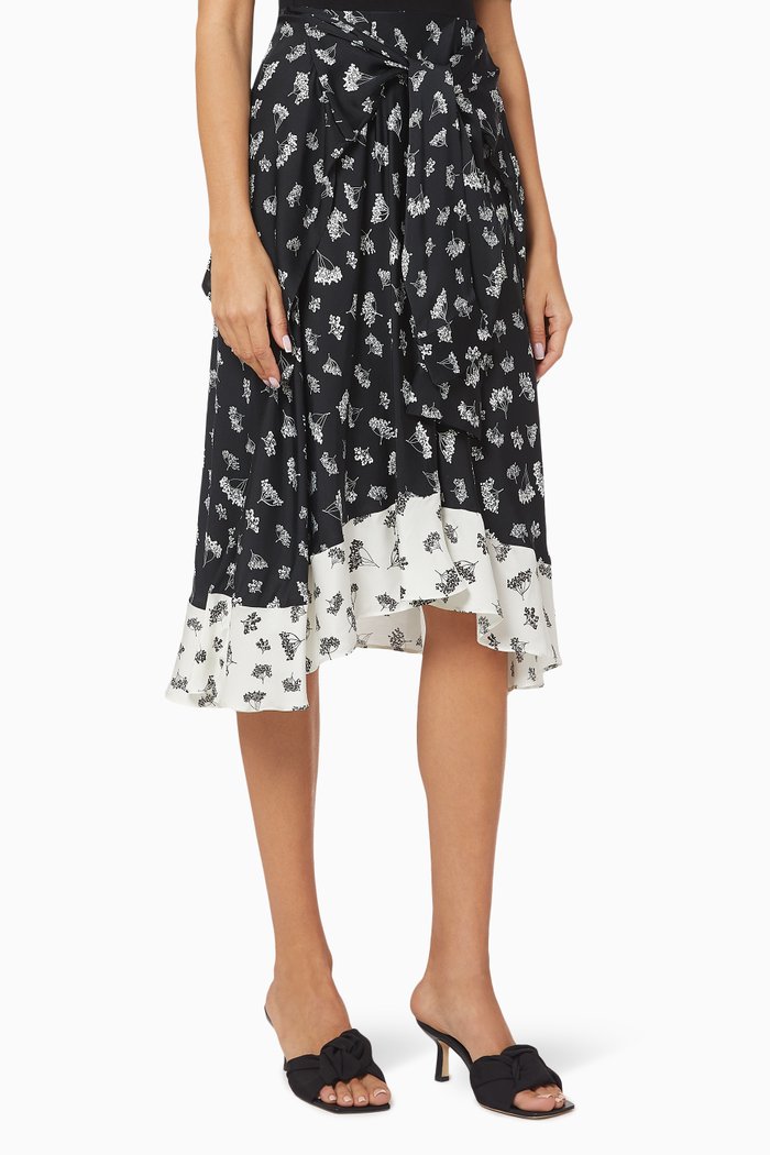 

Raprina Jersey & Satin Dress, Black