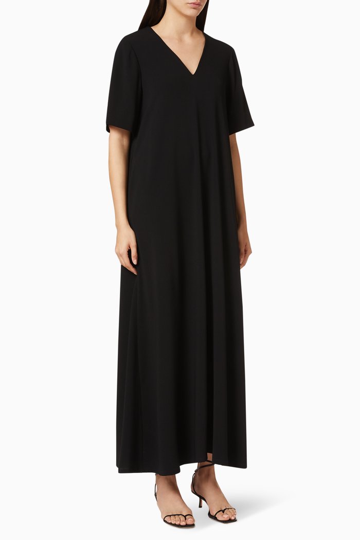 

Crepe Maxi Dress, Black