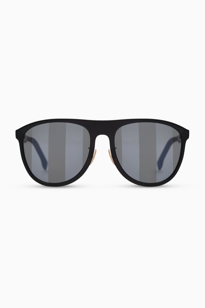 

D-Shape Sunglasses in Acetate, Black