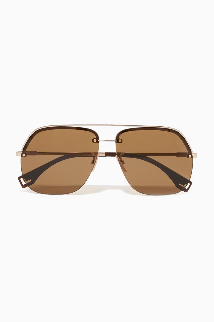

Aviator Sunglasses in Metal, Gold