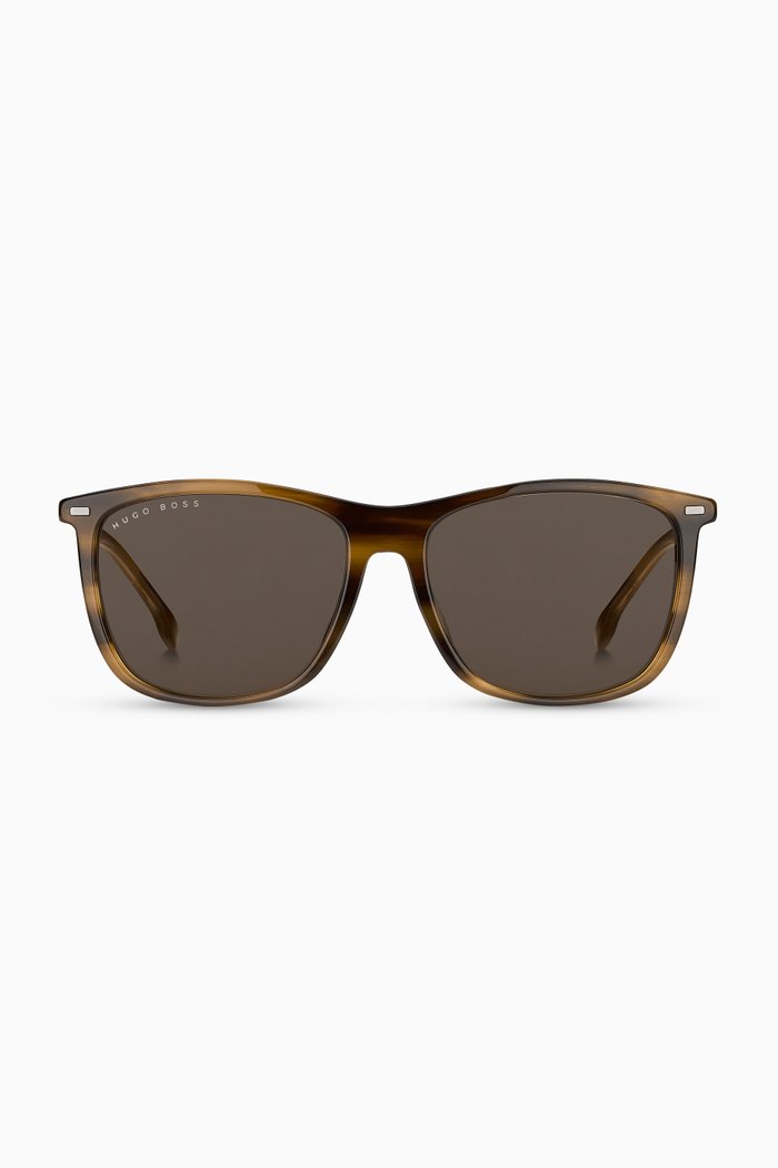 

D-Shape Sunglasses in Acetate, Brown