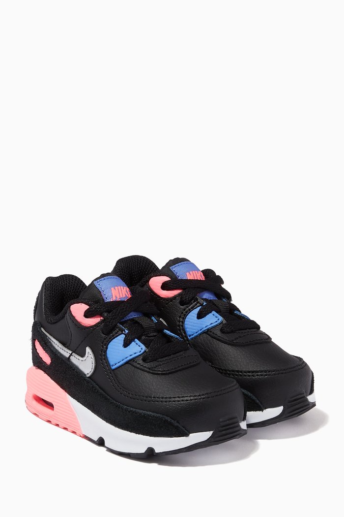 

Air Max 90 Sneakers in Leather, Black