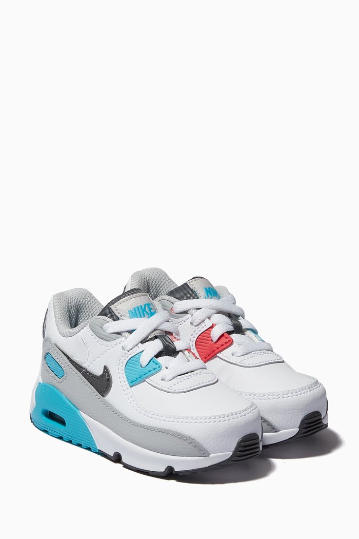 

Air Max 90 Sneakers in Leather, Multicolour