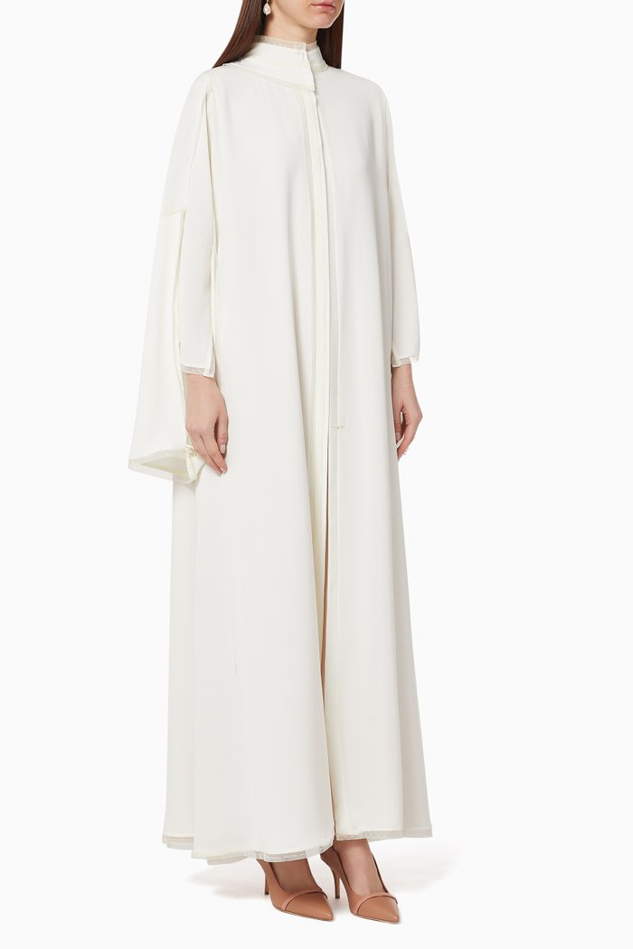 

Italian Net Abaya, White
