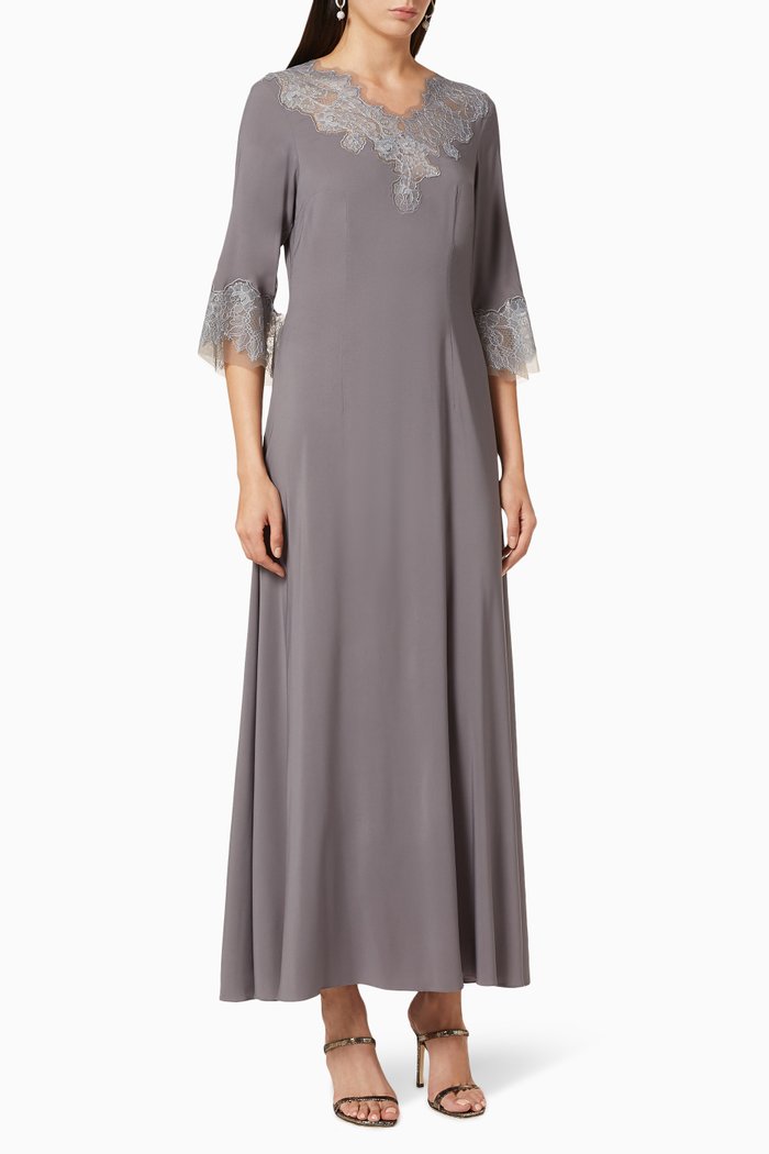 Silk Satin Inner Dress, Grey