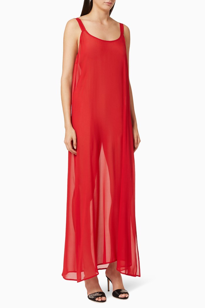 Chiffon Inner Dress, Red