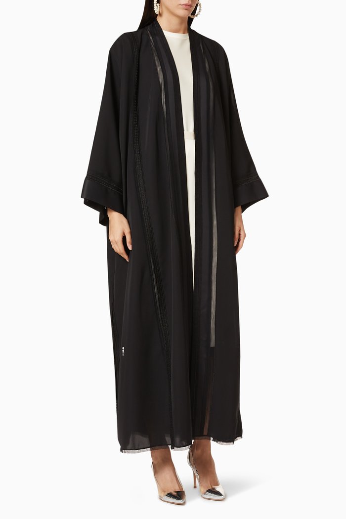 Spanish Crepe Abaya, Black