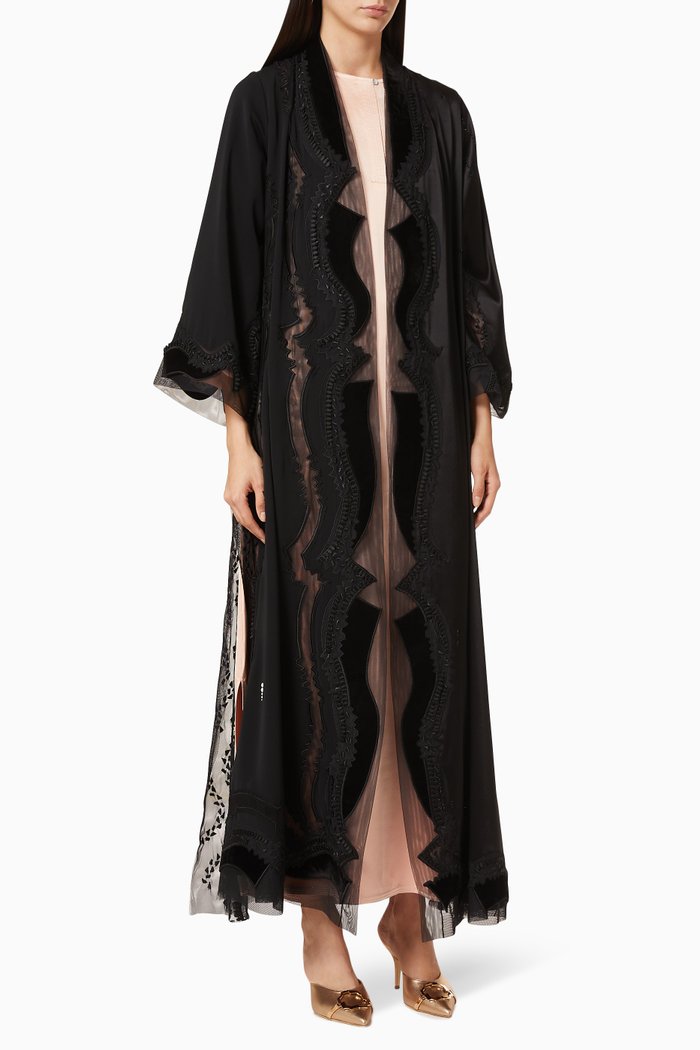 

Spanish Satin Abaya, Black