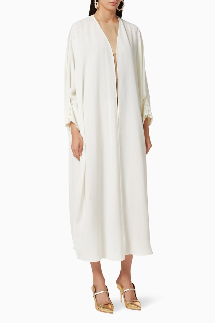 

Pearl Nada Abaya, White