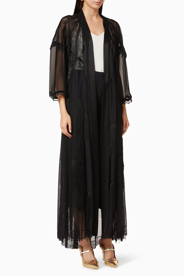 

Italian Net Abaya, Black