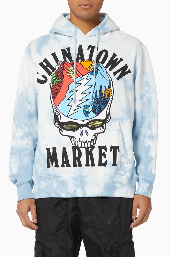 

x Grateful Dead Tie-Dye Cotton Hoodie, Blue