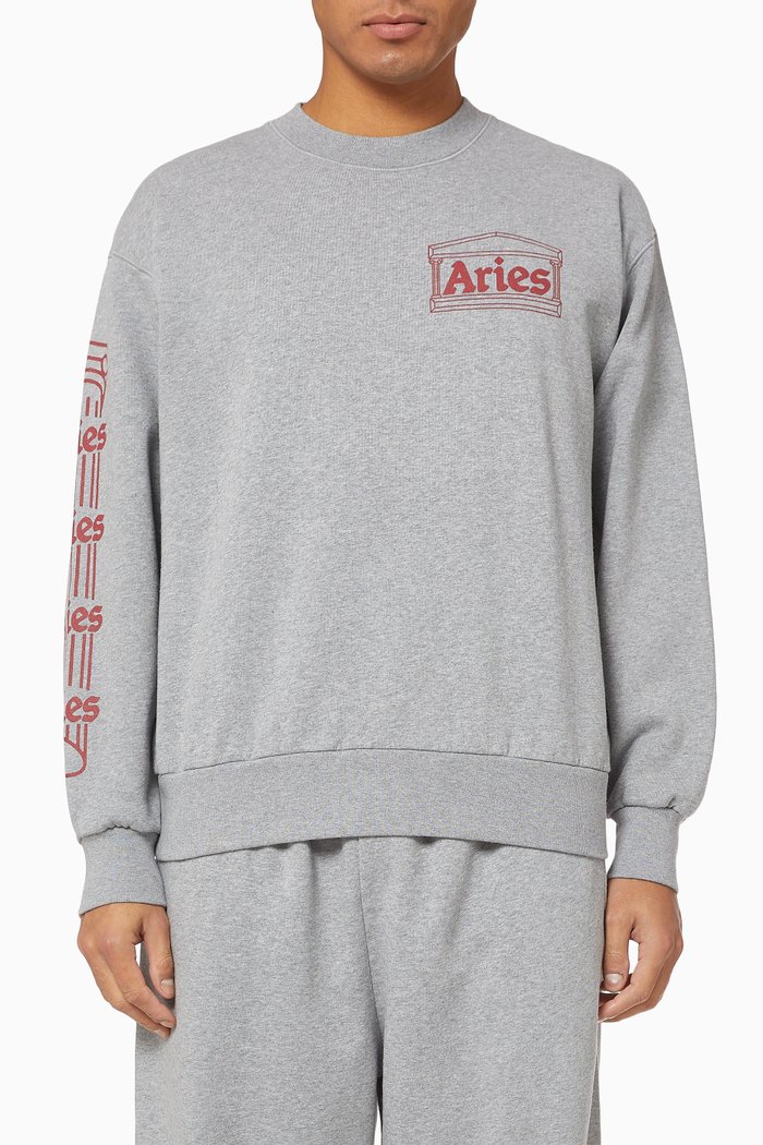 

Column Cotton Sweatshirt, Grey