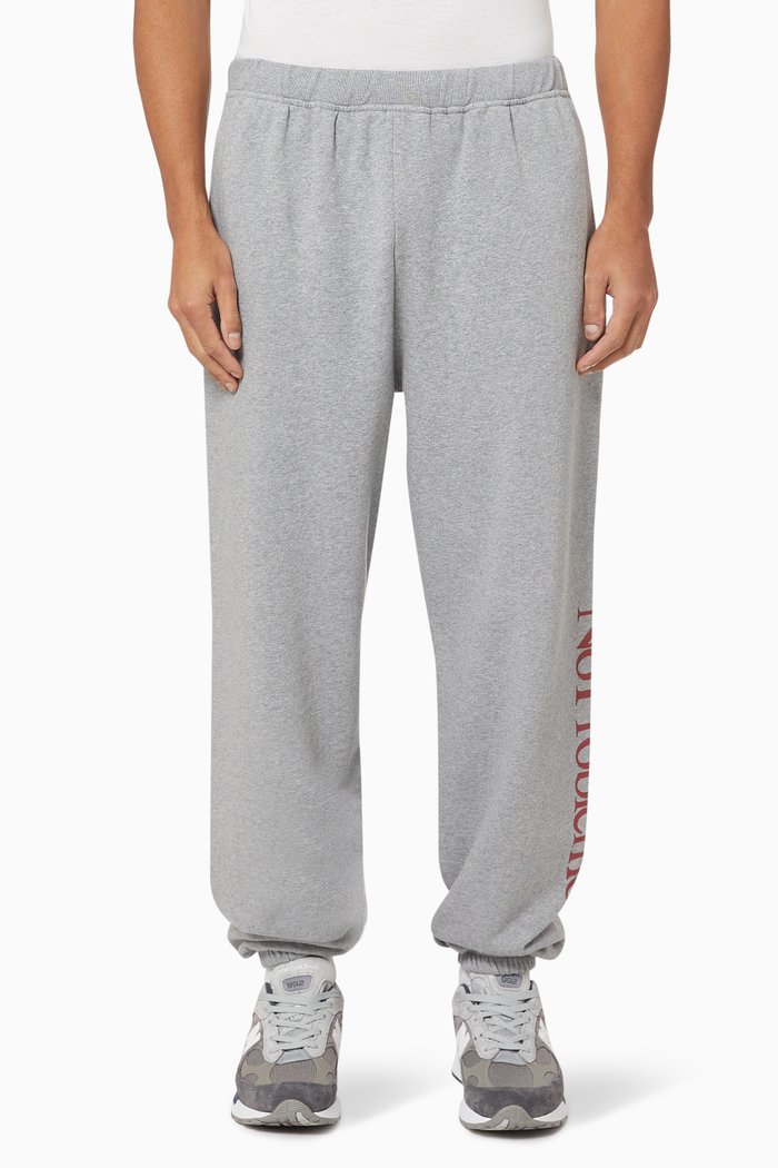 

"No Problemo" Oversized Cotton Sweatpants, Grey
