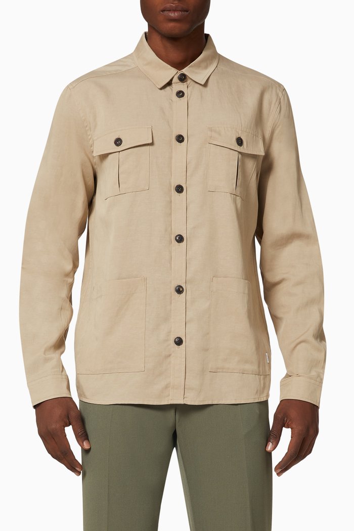 

Howard Linen-Tencel Hybrid Jacket, Brown