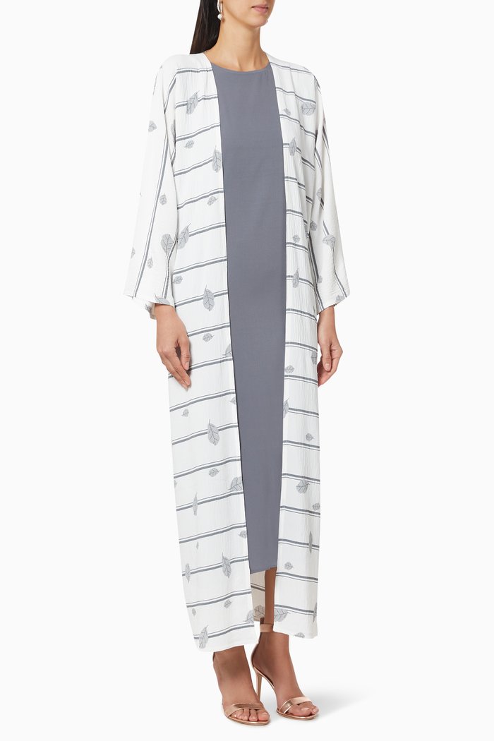 

Printed Crepe Abaya Set, Multicolour