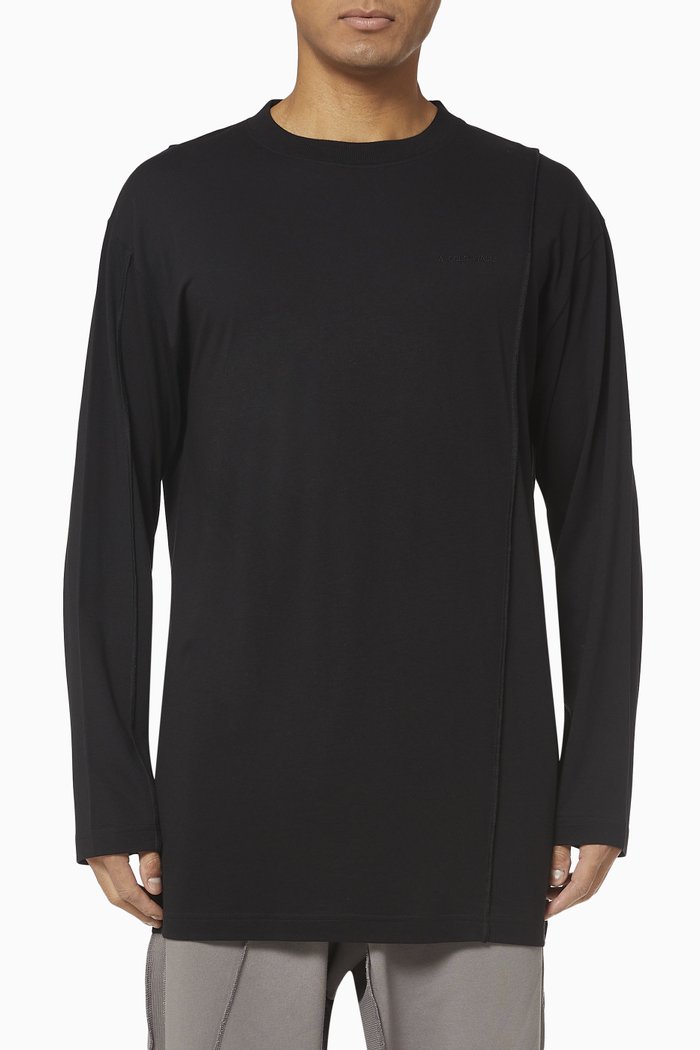 Reverse Seam Jersey T-shirt, Black