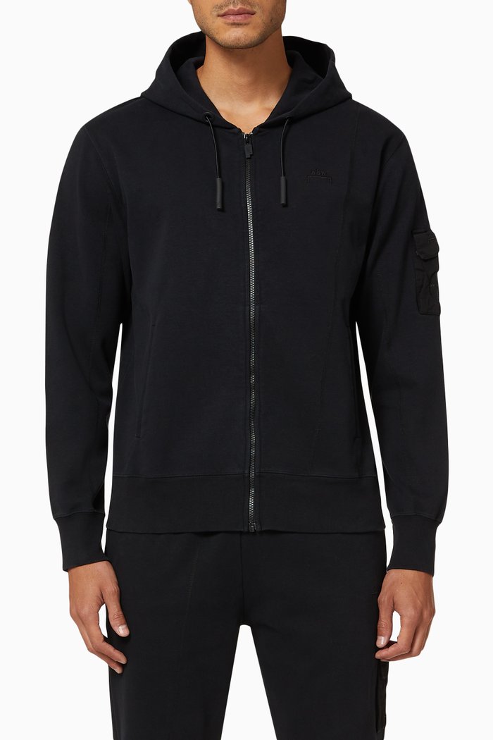Essential Cotton Hoodie, Black