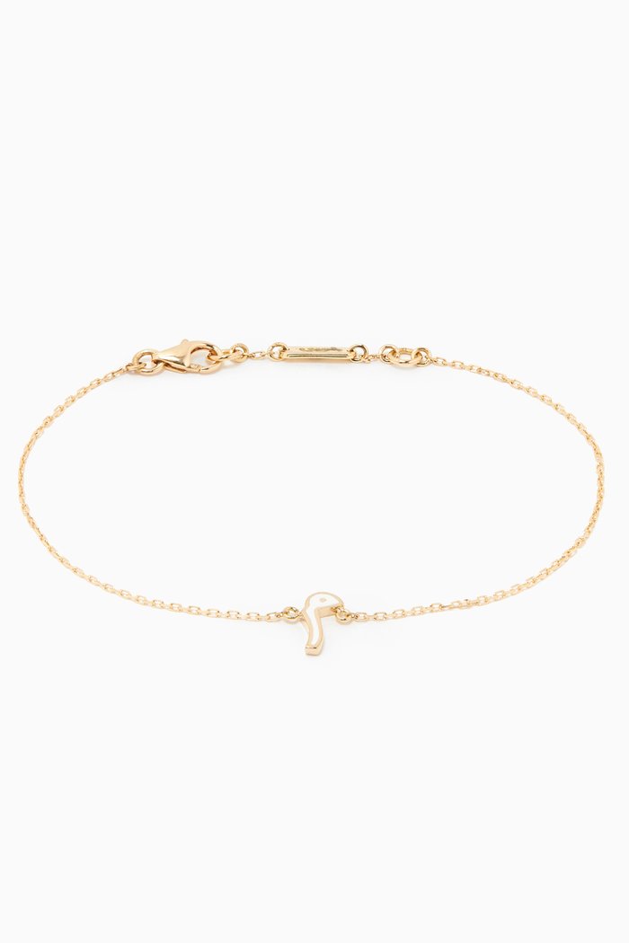 

Mina "M" Enamel Bracelet in 18kt Yellow Gold