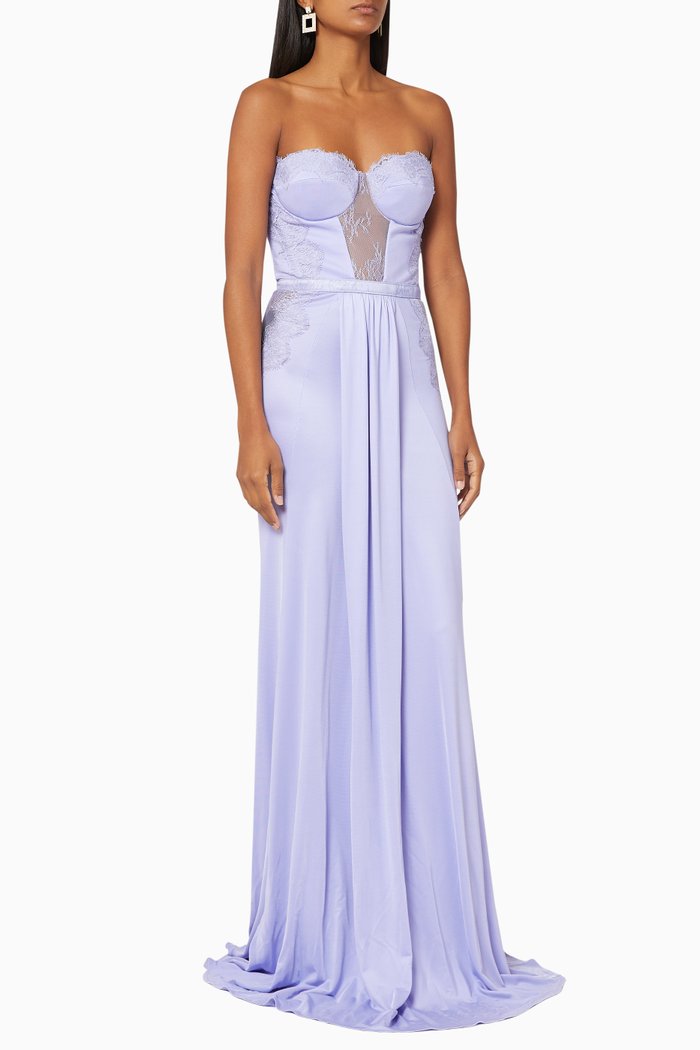 

Chantilly Lace Viscose Jersey Dress, Purple