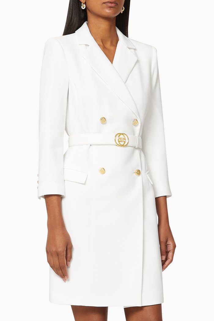 

Crêpe Coat Dress, Black