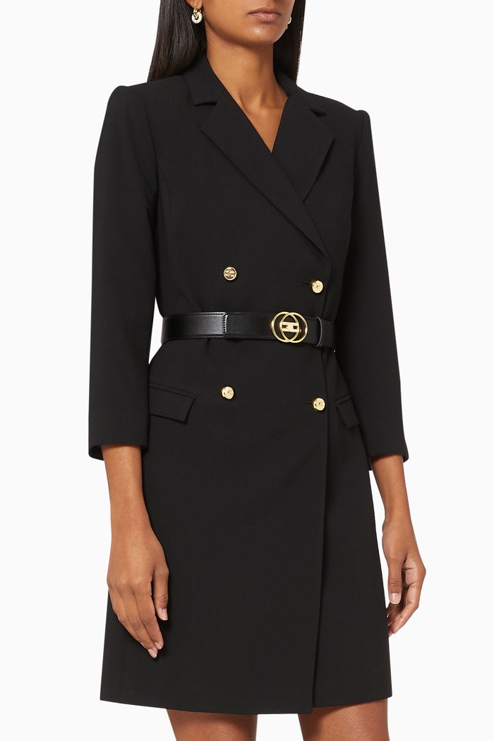 

Crêpe Coat Dress, White