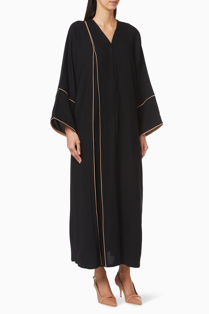 Hand Embroidered Abaya, Black