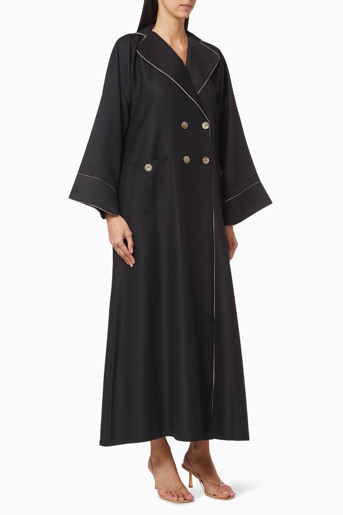

Coat Style Abaya, Black