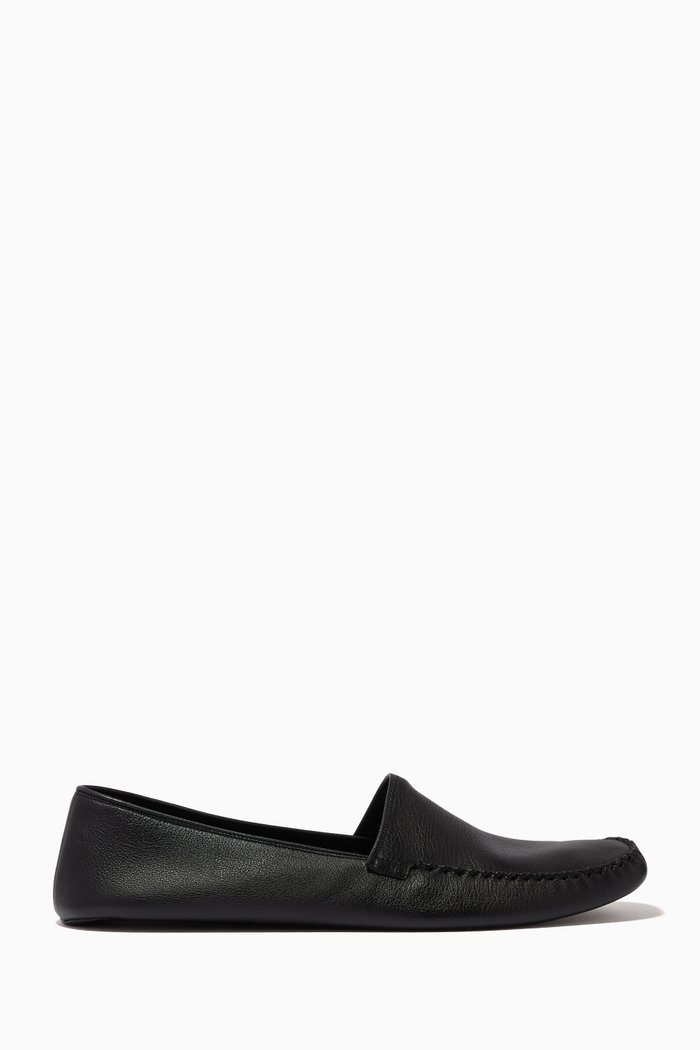 

Limos Slippers in Daino Leather, Black