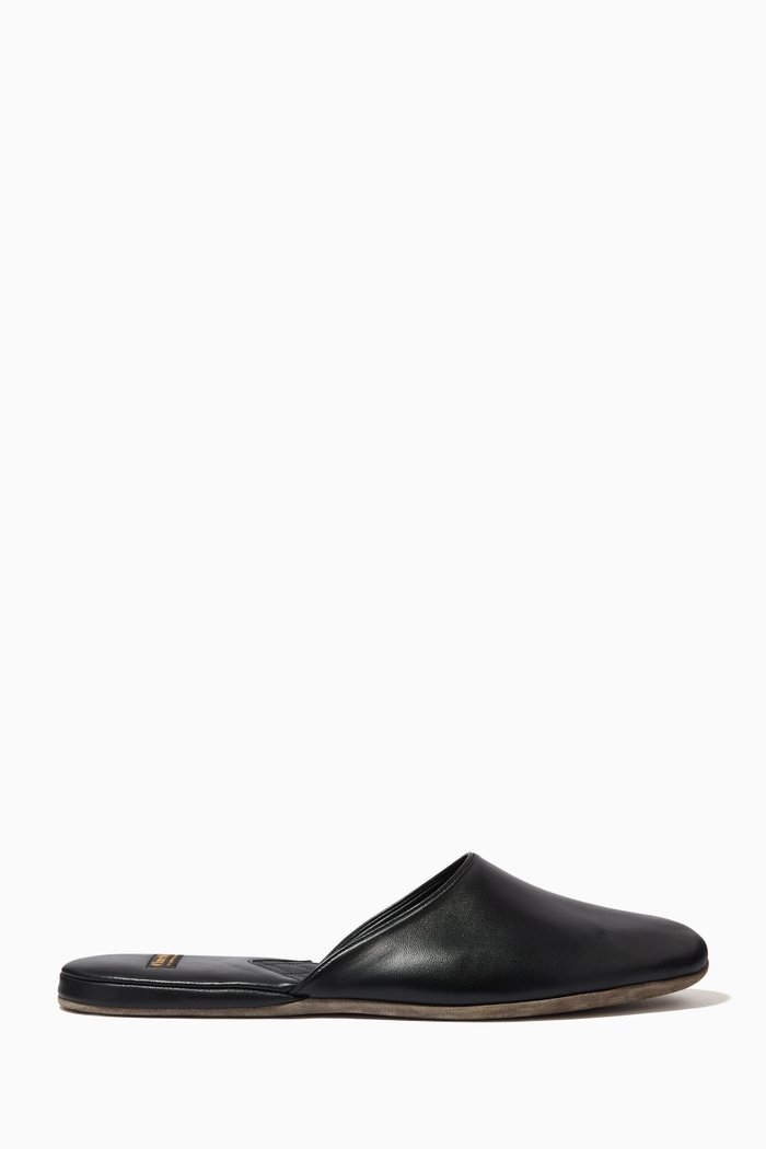 

Air Travel 03 Slippers in Nappa Leather, Black