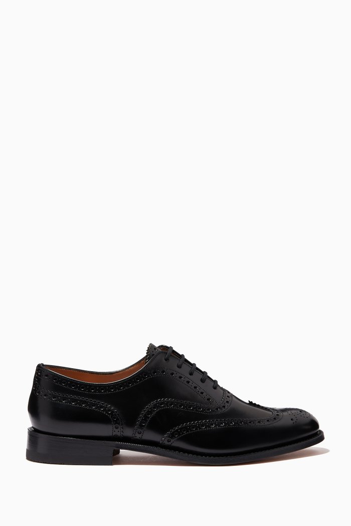 

Burwood 2 Oxford Brogue Shoes in Leather, Black